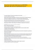 Texas Sae real estate brokerage test 2023&sol;2024 Questions and Answers Guaranteed success