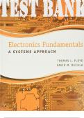 TEST BANK for Electronics Fundamentals: A Systems Approach 1st Edition by Thomas Floyd and David Buchla. ISBN 9780137522781 (All 21 Chapters Q&As)