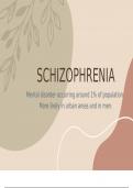 Psychology schizophrenia summary notes