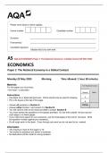 AQA AS ECONOMICS Paper 2 The National Economy in a Global Context QP MAY 2023
