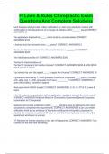 Fl Laws & Rules Chiropractic Exam Questions And Complete Solutions