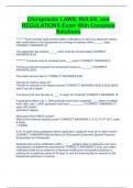 Chiropractic LAWS&comma; RULES&comma; and REGULATIONS Exam With Complete Solutions