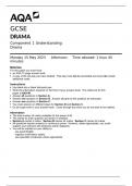 AQA   GCSE DRAMA Component 1 Understanding Drama  Monday 15 May 2023