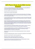 VATI Pharm Study Guide With Correct Answers