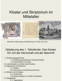 Skriptorium - Buchwerkstatt im Mittelalter