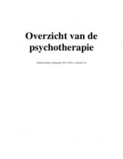 Samenvatting van het vak Overzicht van psychotherapie