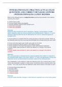 INTEGRATED EXAM 2 PRACTICE&period;ACTUAL EXAM QUESTIONS AND CORRECT DETAILED ANSWERS &lpar;WITH RATIONALES&rpar; LATEST 2023&sol;2024