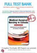 Test Bank For Medical-Surgical Nursing in Canada 4th Edition By Sharon L&period; Lewis&comma; 9780323848435&comma; Chapter 1-72 All Chapters with Answers and Rationals