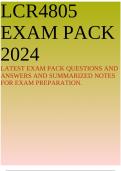 LCR4805 EXAM PACK 2024 