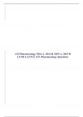 ATI Pharmacology 2016 A&comma; 2016 B&comma; 2019 A&comma; 2019 B CUMULATIVE ATI Pharmacology Questions