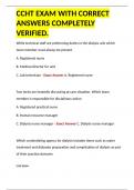 CCHT EXAM WITH CORRECT ANSWERS COMPLETELY VERIFIED&period;