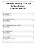 Test Bank Primary Care 6th Edition Buttaro Chapters 191-200