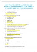 RBT PRACTICE EXAM LATEST 2022-2023  REAL EXAM 100 QUESTIONS AND CORRECT  ANSWERS&lpar;VERIFIED ANSWERS&rpar;&vert;AGRADE