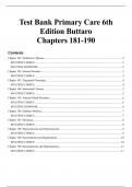 Test Bank Primary Care 6th Edition Buttaro Chapters 181-190