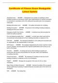 Certificate of Fitness Exam Studyguide Latest Update