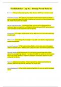 World Scholars Cup 2023 Bundle&vert; Exam  Questions with Correct Answers Already Passed &vert; Latest Update  Rated A&plus;