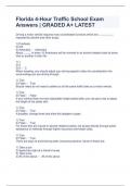Florida 4-Hour Traffic School Exam Answers &vert; GRADED A&plus; LATEST