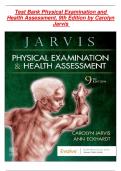 Test Bank Physical Examination and Health Assessment, 9th Edition by Carolyn Jarvis 