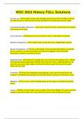 WSC 2023 History  Questions  with FULL Solutions Graded A&plus;