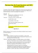 Pharmacology Rn Exam&vert; Questions and 100&percnt;  Corrects Answers