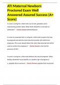 ATI Maternal Newborn Proctored Exam Well Answered Assured Success (A+ Score)