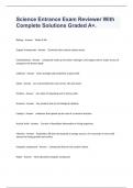 Science Entrance Exam Reviewer With Complete Solutions Graded A&plus;&period;