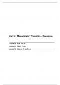 MANAGEMENT THINKERS - CLASSICAL 