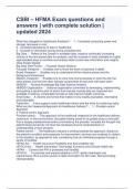 CSBI &ndash; HFMA Exam questions and answers &vert; with complete solution &vert; updated 2024