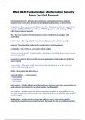 WGU D430 Fundamentals of Information Security Exam (Verified Content)