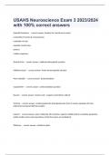  USAHS Neuroscience Exam 3 2023&sol;2024 with 100&percnt; correct answers