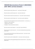 USAHS Neuroscience Exam 3 2023&sol;2024 with 100&percnt; correct answers
