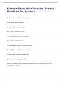 Entrance Exam&colon; Math Formulas  Practice Questions And Answers&period;