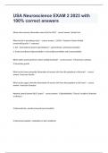 USA Neuroscience EXAM 2 2023 with 100&percnt; correct answers