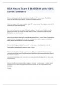 USA Neuro Exam 2 2023&sol;2024 with 100&percnt; correct answers