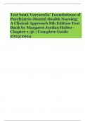 Test bank Varcarolis' Foundations of Psychiatric-Mental Health Nursing: A Clinical Approach 8th Edition Test Bank by Margaret Jordan Halter - Chapter 1-36 | Complete Guide 2023/2024