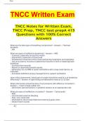 TNCC Written Exam Questions with 100% Correct Answers