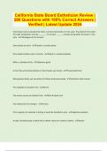 California State Board Esthetician Review &vert; 580 Questions with 100&percnt; Correct Answers &vert; Verified &vert; Latest Update 2024 &vert; 44 Pages