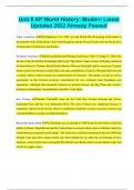 Unit 8 AP World History&colon; Modern Latest Updated 2022 Already Passed