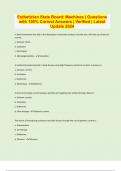 Cosmetology State Board Pennsylvania &vert; 220 Questions with 100&percnt; Correct Answers &vert; Verified &vert; Latest Update 2024