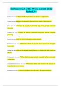 Software QA C857 WGU Latest 2023 Rated A&plus;
