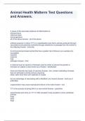 Animal Health Midterm Test Questions and Answers&period;