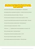 New Jersey Cosmetology State Board Theory Test &vert; 130 Questions with 100&percnt; Correct Answers &vert; Verified &vert; Latest Update 2024