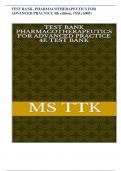 TEST BANK- PHARMACOTHERAPEUTICS FOR ADVANCED PRACTICE 4th  edition, NSG 6005