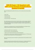 RD Exam Bundle&vert;  Exam  Questions with 100&percnt; Correct Answers &vert; Updated & Verified&vert; Graded A&plus;