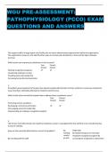 WGU PRE-ASSESSMENT&colon;  PATHOPHYSIOLOGY &lpar;PCCO&rpar; EXAM  QUESTIONS AND ANSWERS