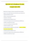 RQI 2025 ACLS Healthcare Provider Complete Q&A 2024