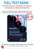 Test Bank For Guyton and Hall Textbook of Medical Physiology 14th Edition Hall | 9780323597128 | All Chapters with Answers and Rationals