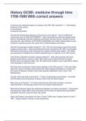 History GCSE&colon; medicine through time 1700-1900 With correct answers