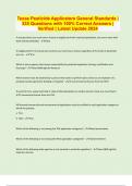 Texas Pesticide Applicators General Standards &vert; 335 Questions with 100&percnt; Correct Answers &vert; Verified &vert; Latest Update 2024 &vert; 32 Pages