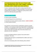 ATI PHARMACOLOGY PROCTOR 2019 STUDY GUIDE WITH 200QUESTIONS WITH 100&percnt; CORRECT ANSWERS &vert; 89 PAGES LATEST UPDATE 2023&sol;2024 RATED A&plus;